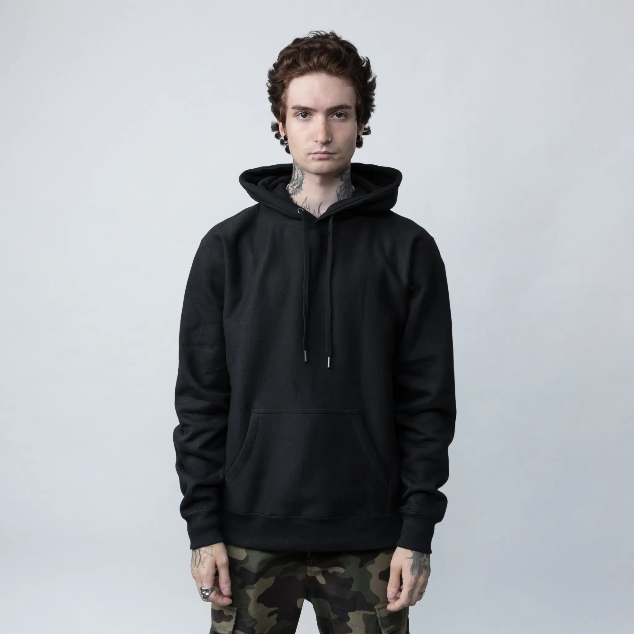 Independent Trading Co. IND4000Z Heavyweight Full-Zip Hoodie - 80/20 Cotton Blend, Black, Small