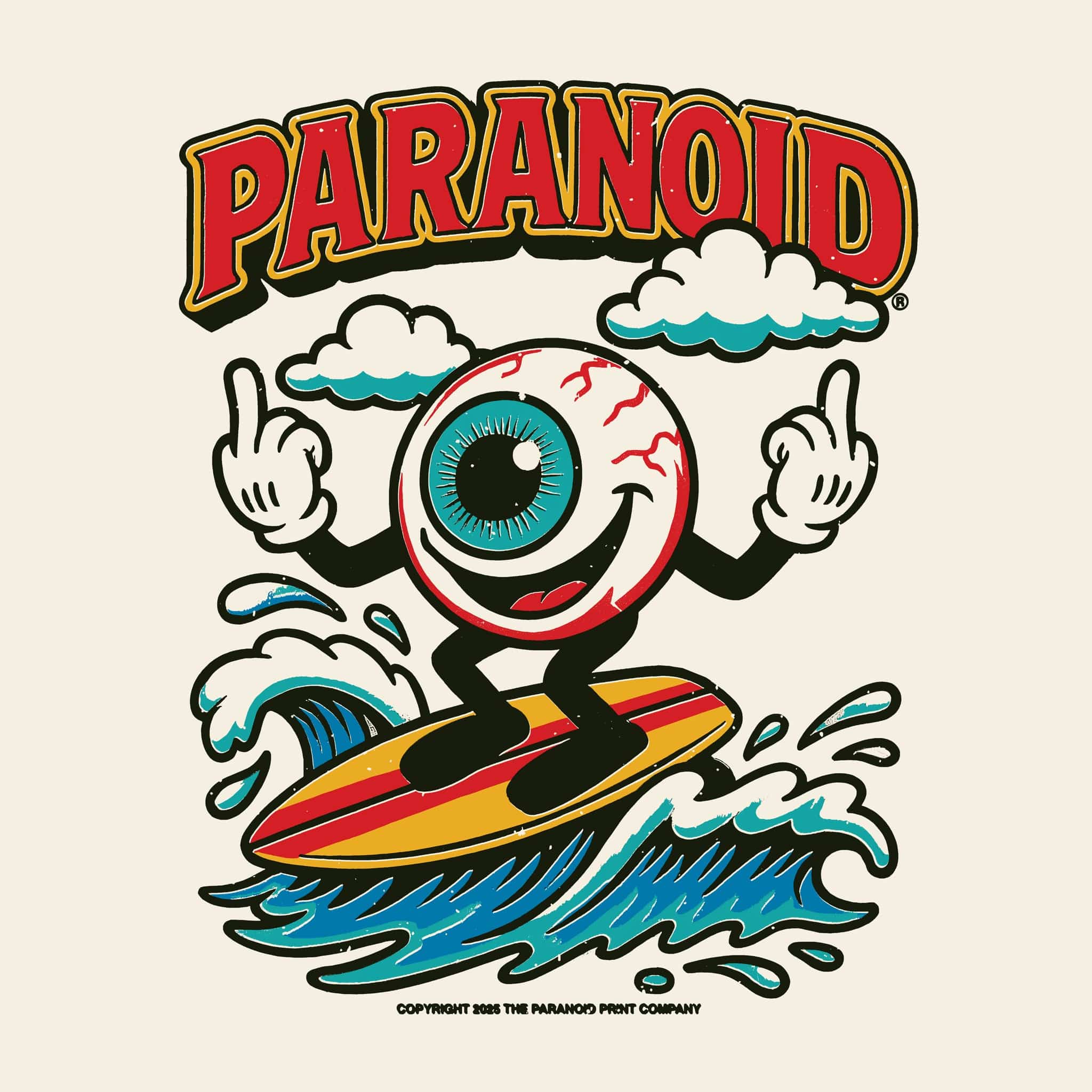 SURFING EYEBALL PREMIUM T-SHIRT