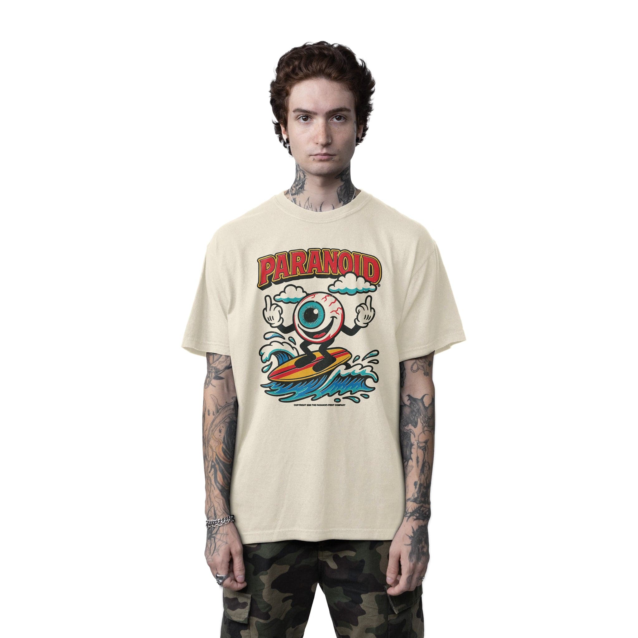 SURFING EYEBALL PREMIUM T-SHIRT