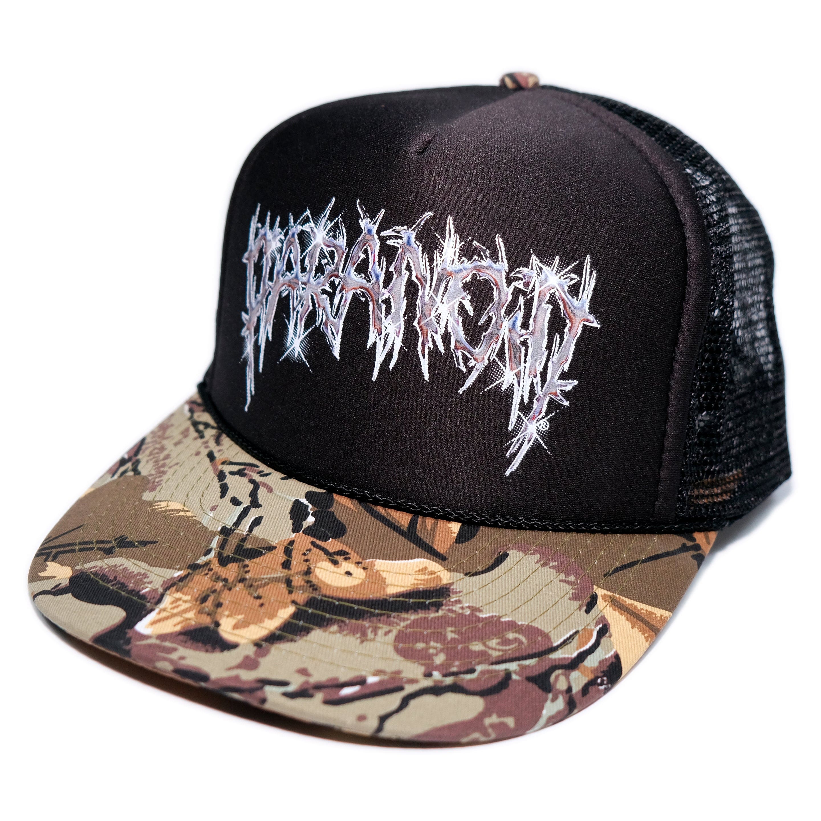 'CAMO AND CHROME' TRUCKER HAT