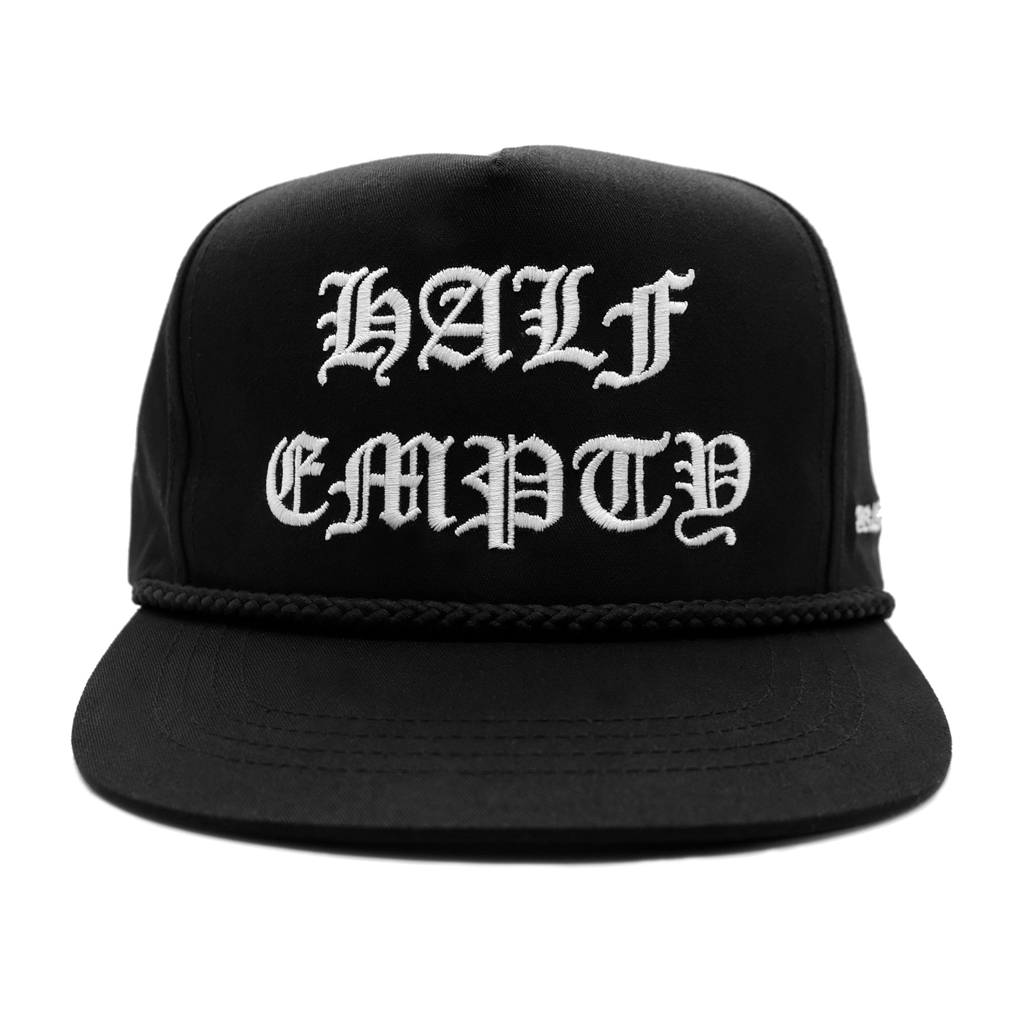 'HALF EMPTY' POPLIN CAP