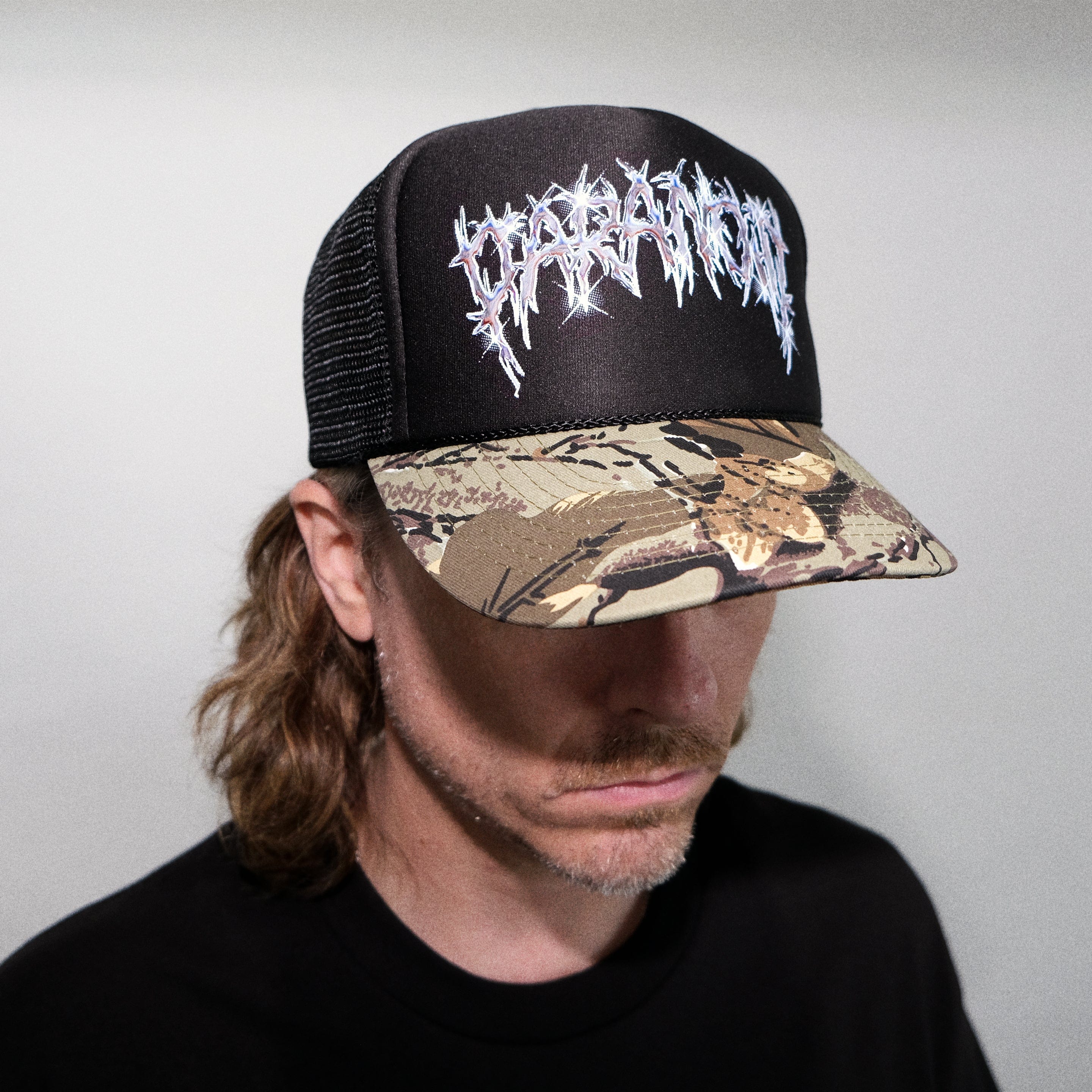 'CAMO AND CHROME' TRUCKER HAT